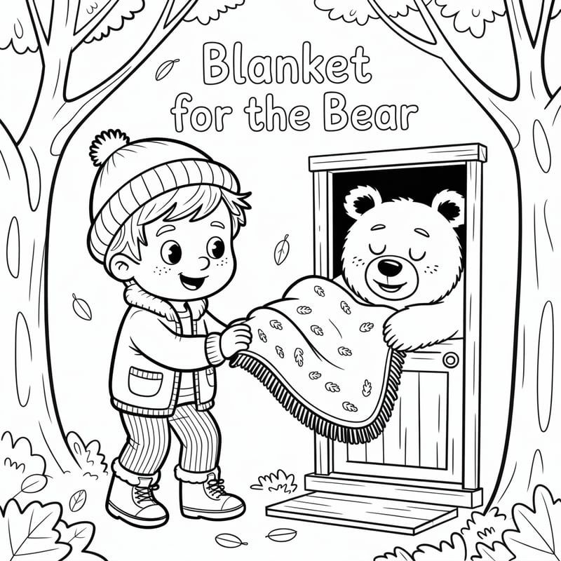 Freddie's Woodland Autumn Coloring Page