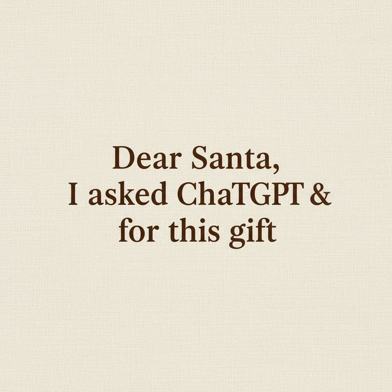 Minimalist Dear Santa Text Design