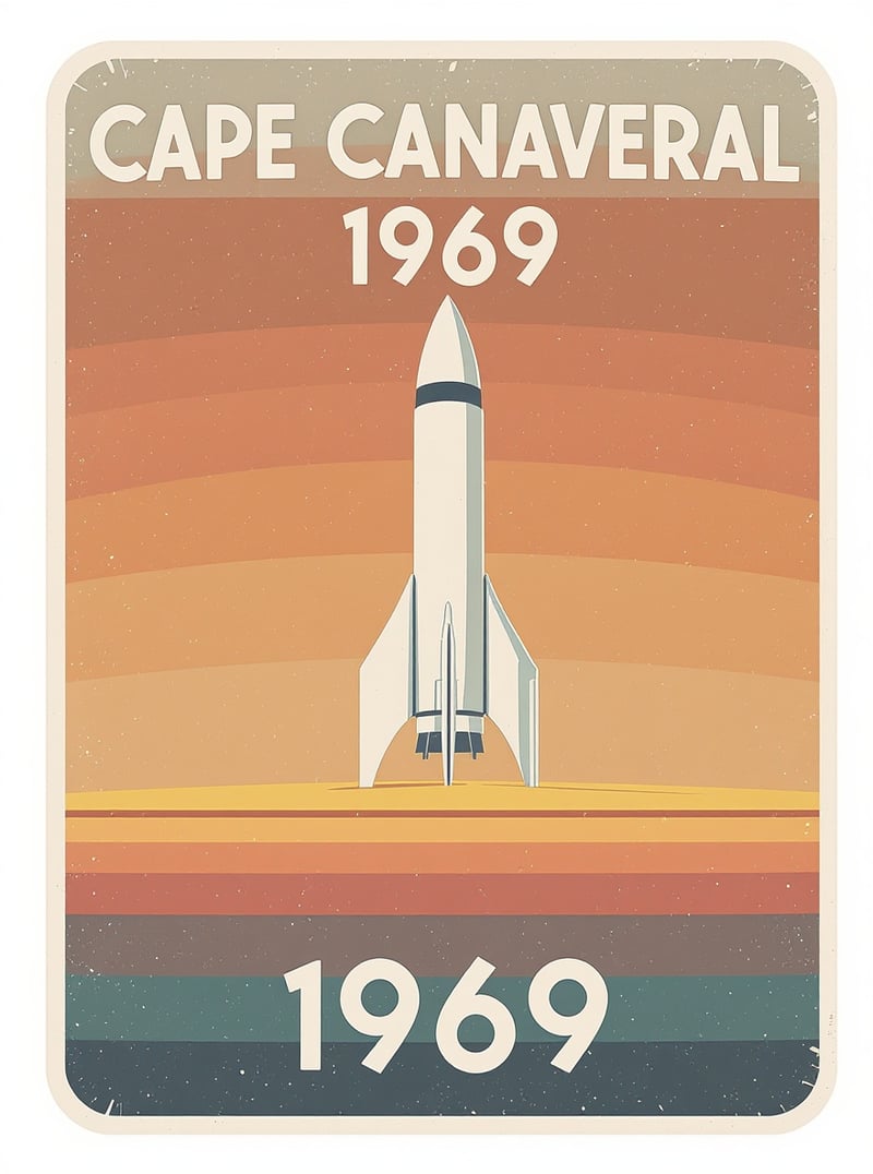 Retro Cape Canaveral 1969 Artwork