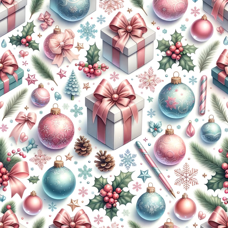 Seamless Watercolor Christmas Pattern