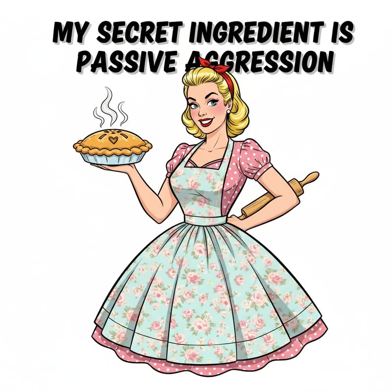 1950s Retro Housewife with Pie