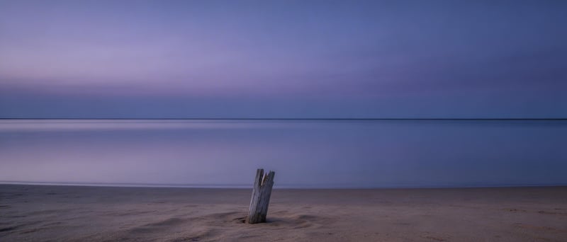 Cinematic Calm Shoreline at Twilight