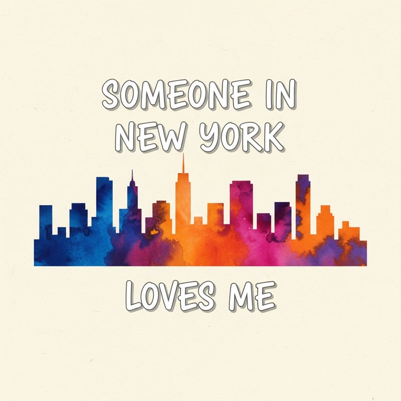 Vibrant NYC Skyline Watercolor Art