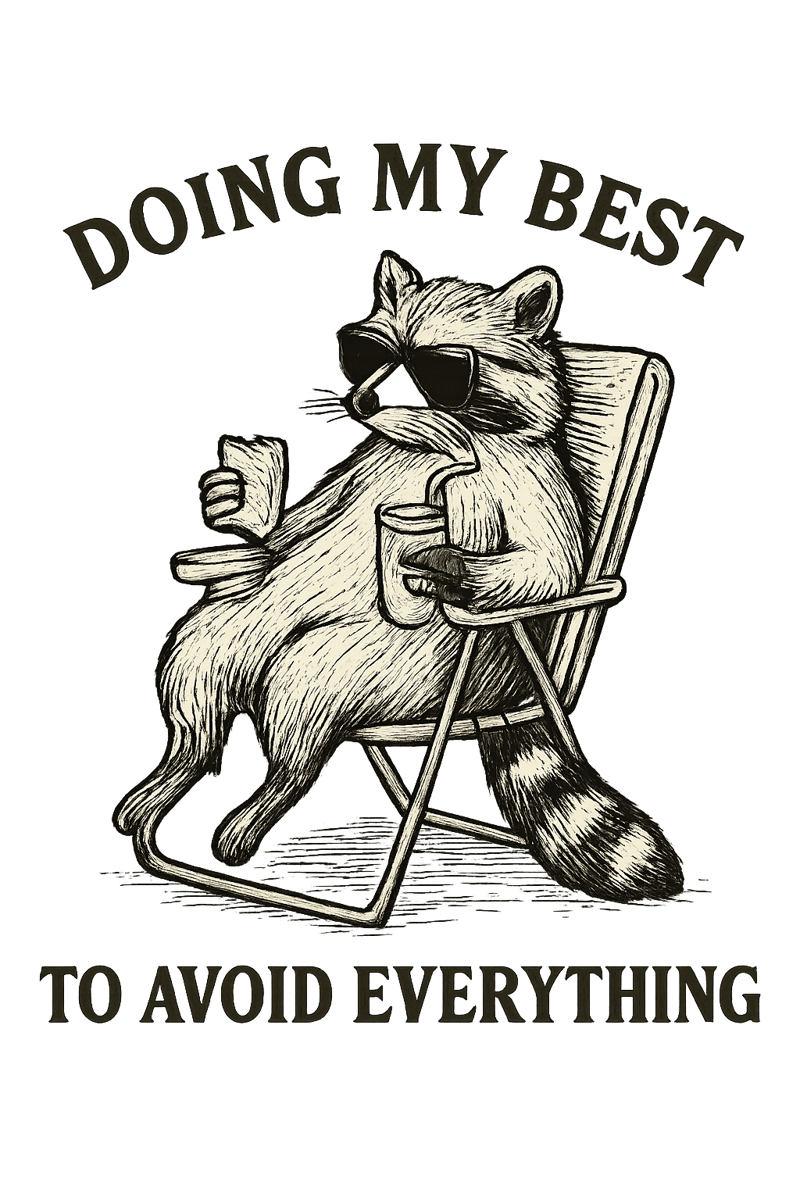 Vintage Raccoon Illustration Tee