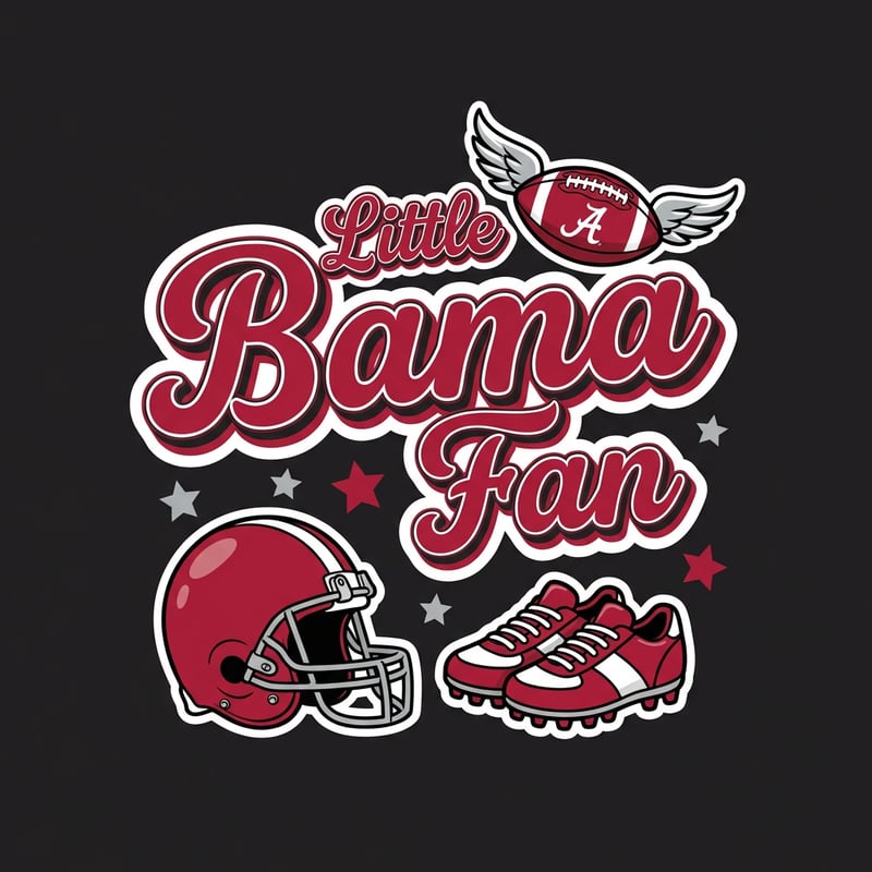 Little Bama Fan T-Shirt Design