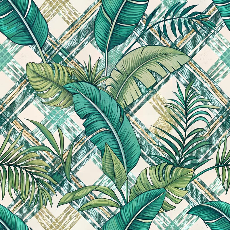 Tropical Plaid Pattern