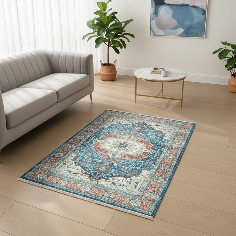Close-Up Luxury Rectangle Rug Design