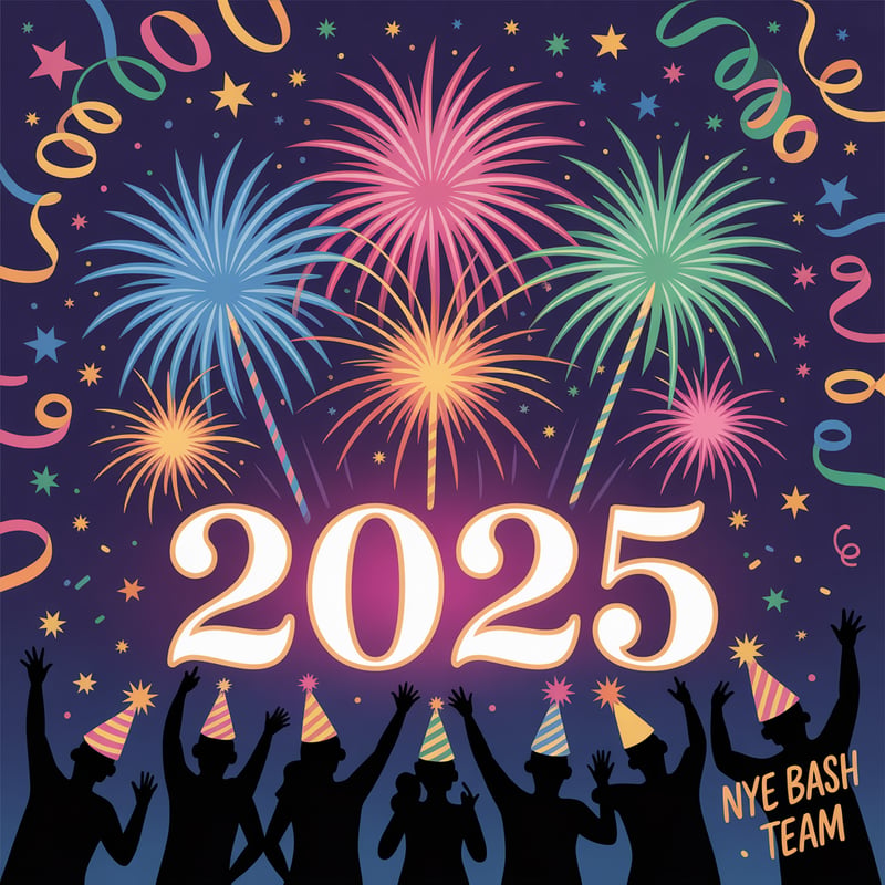 NYE Bash Team New Year Design