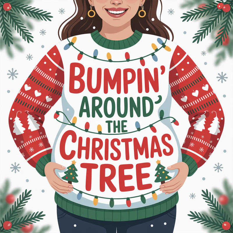 Mom-to-Be in Christmas Sweater