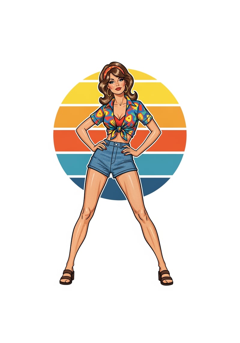 1970s Florida Spring Break Pin-Up Art
