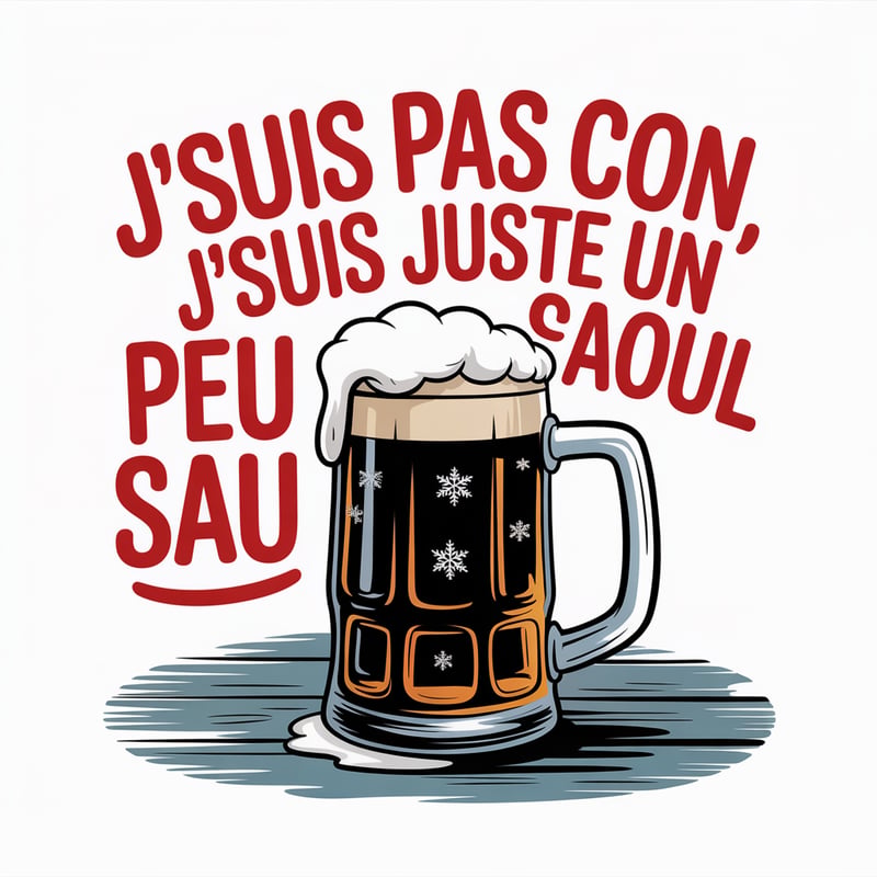 Festive Quote Design with Dark Beer
