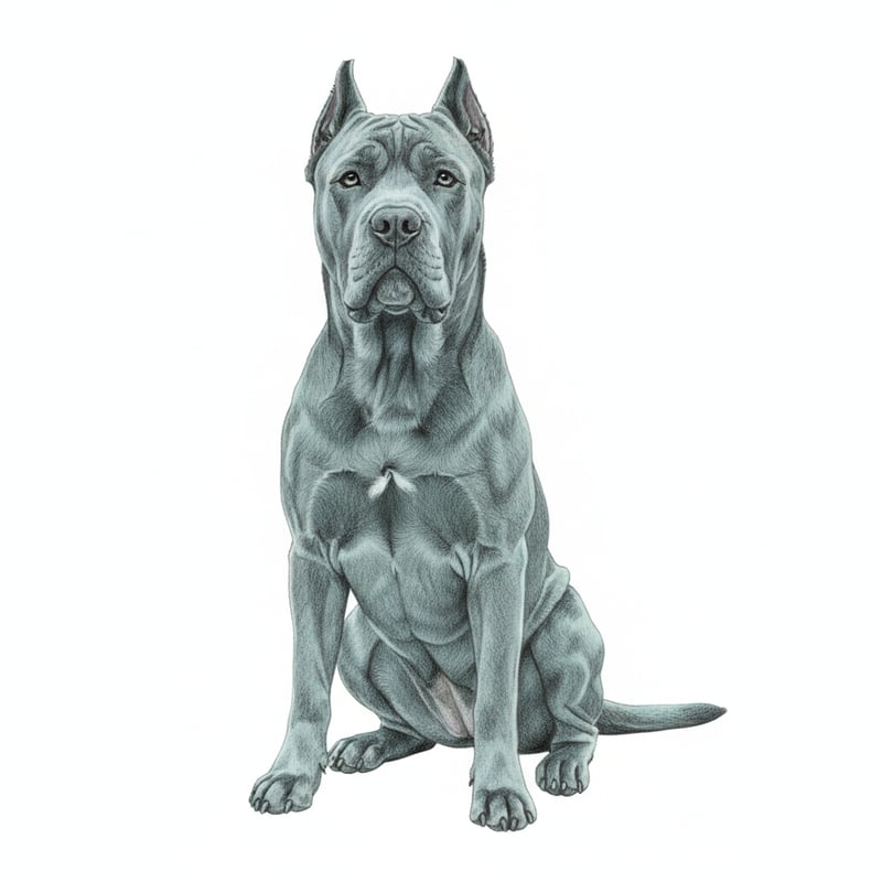 Realistic Cane Corso Drawing