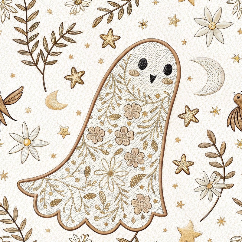 Embroidery Illusion Ghost Design