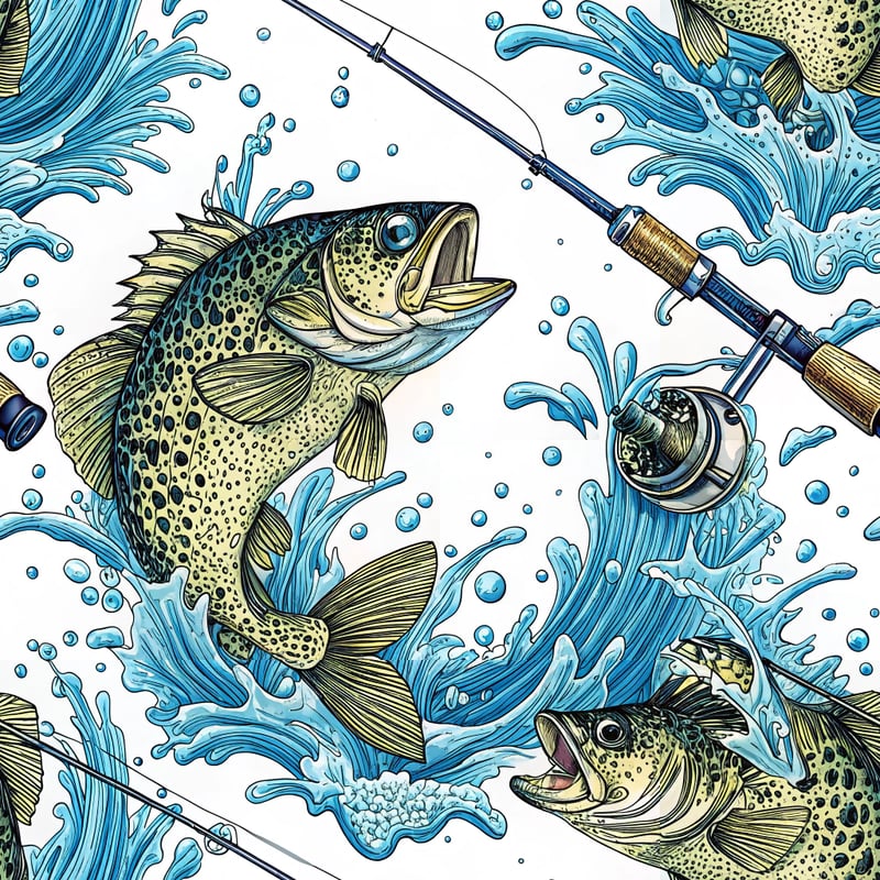 Vibrant Fishing Artwork Design