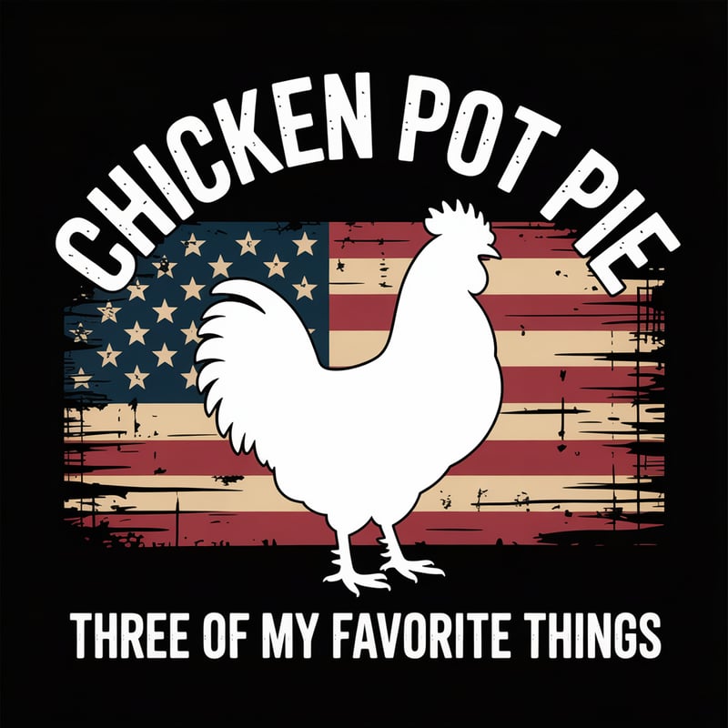 Vintage American Flag Rooster T-Shirt