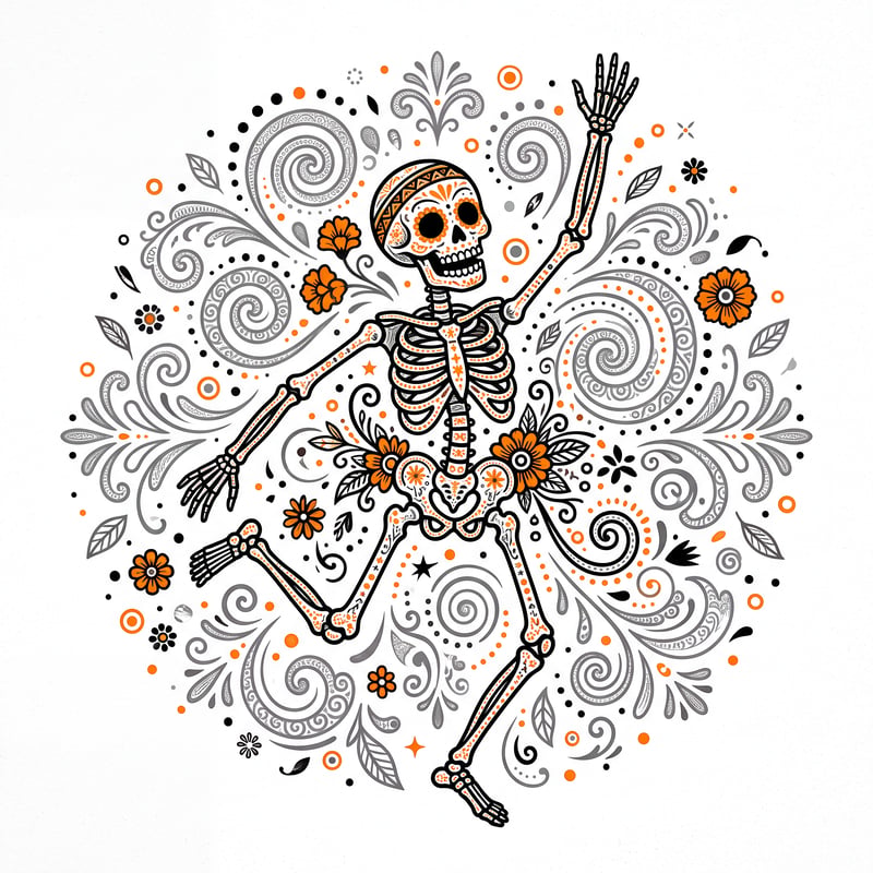 Day of the Dead Skeleton Illustration