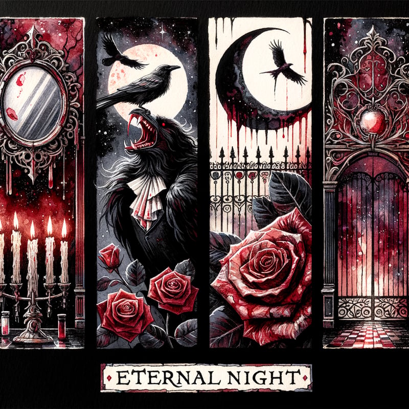 Gothic Watercolor Collage Art