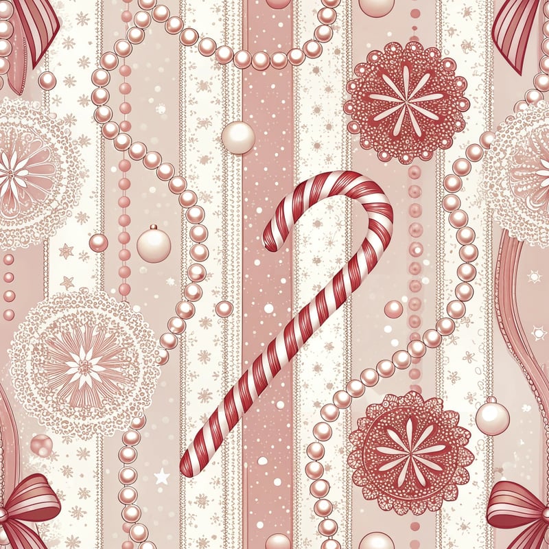 Coquette Candy Cane Pattern