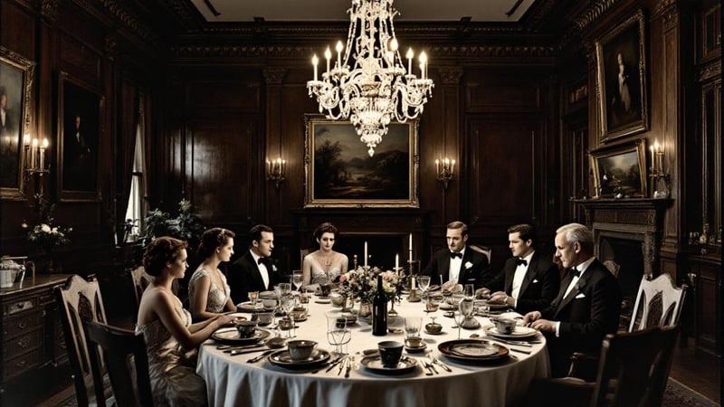 1935 Formal Dining Room in NC Mansion