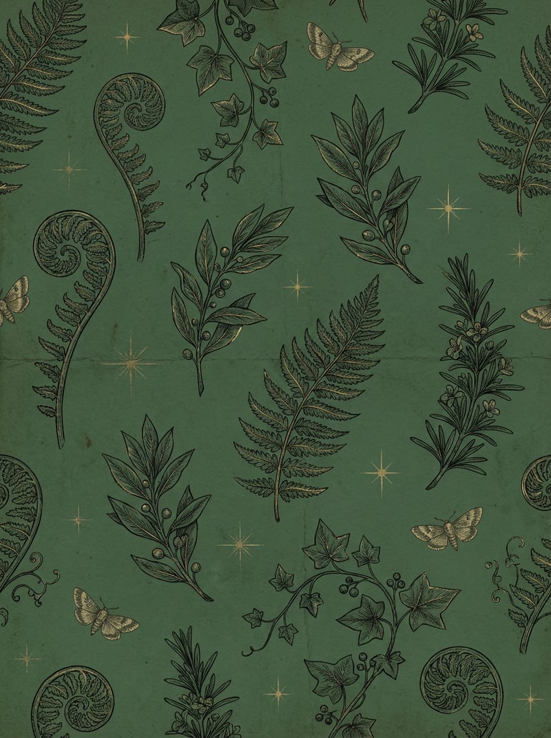Vintage Botanical Pattern Tile