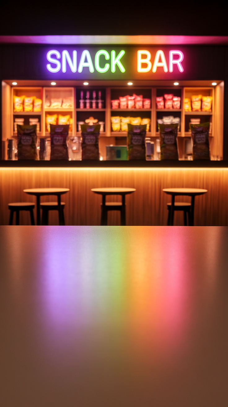 Clean Table in Cozy Snack Bar