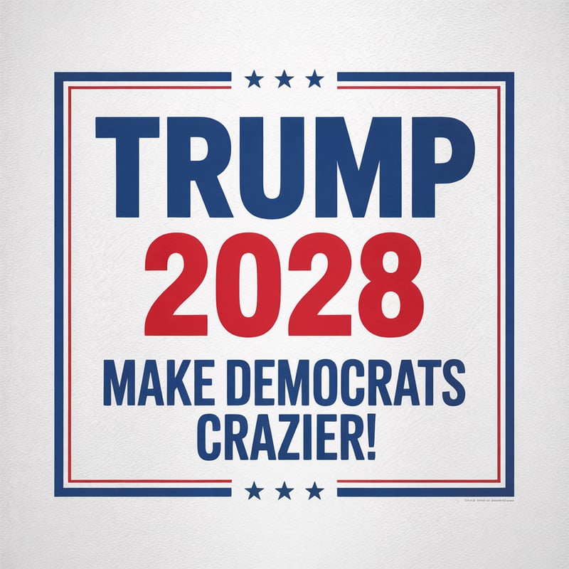 Trump 2028 Political Statement Design