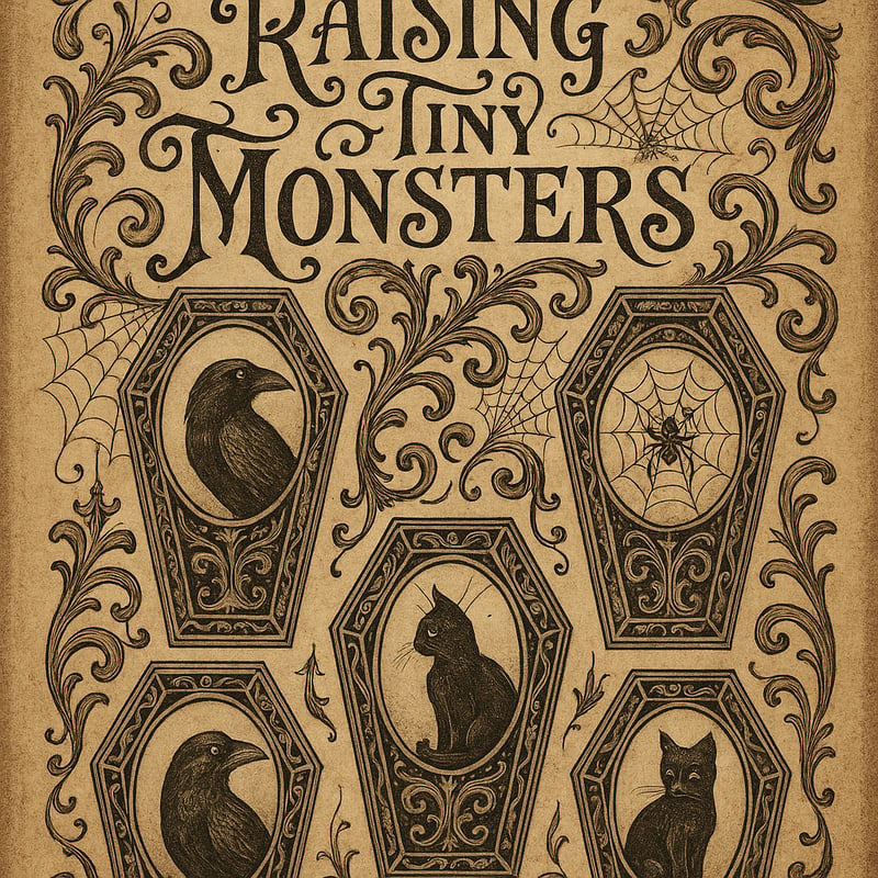 Vintage Gothic Coffin Cameo Design