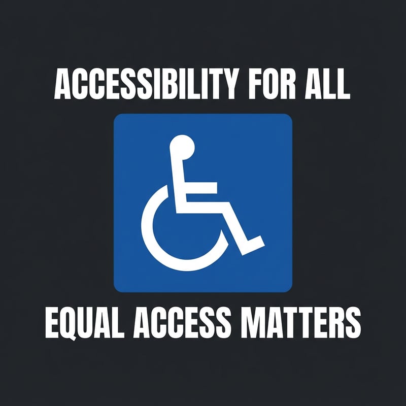 Accessibility Symbol with Bold Typography