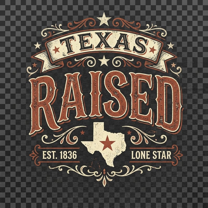 Vintage Texas Raised T-Shirt Design