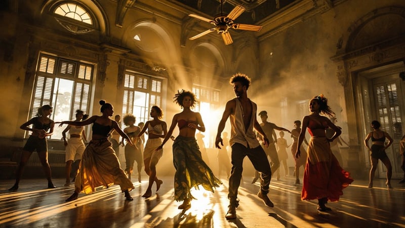 Afro-Cuban Dance Rehearsal in Havana