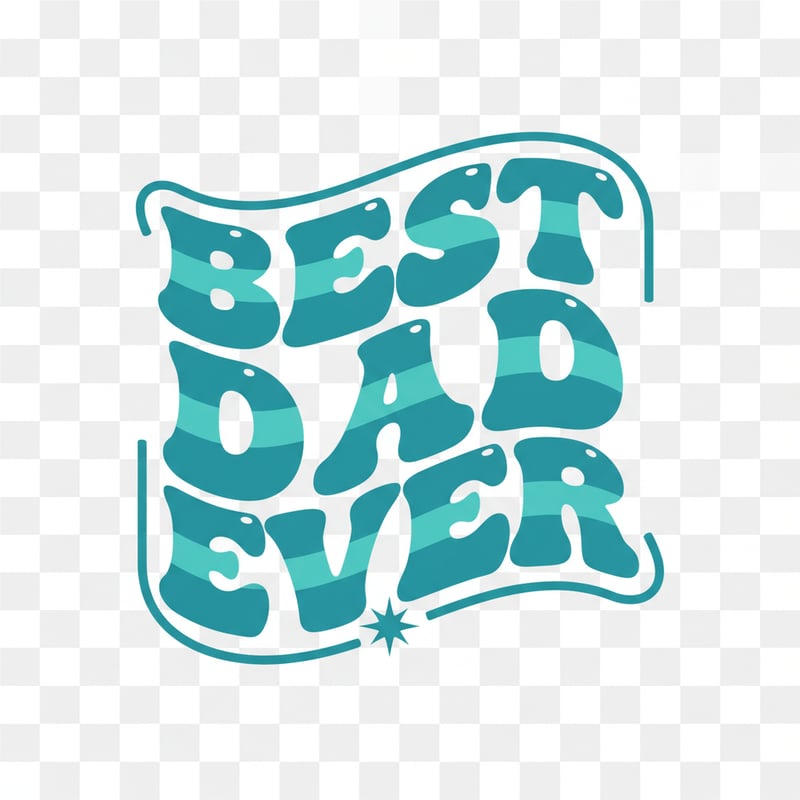 Retro Best Dad Ever Typography