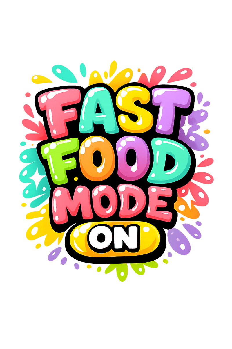 Fast Food Mode On Motivational Shirt Design