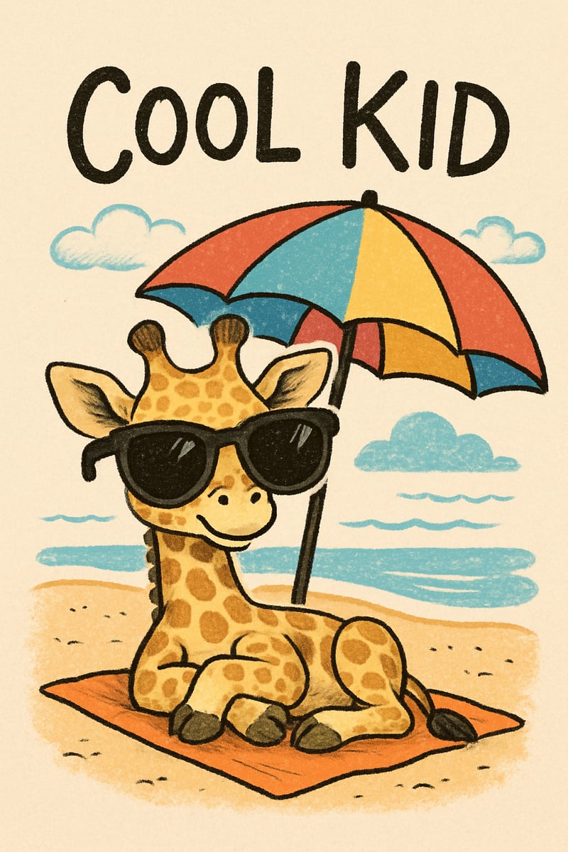 Baby Giraffe in Sunglasses