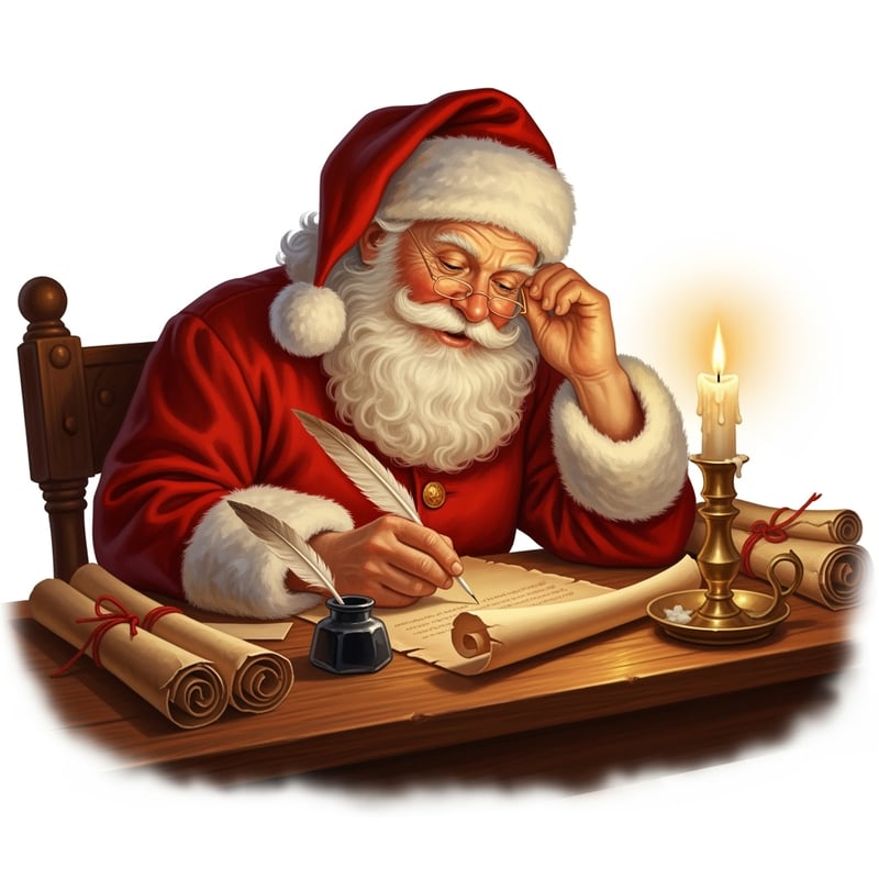 Ultra-Realistic Santa Claus Writing List