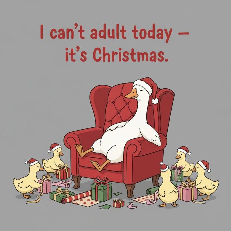 Sarcastic Women's Christmas Goose Design