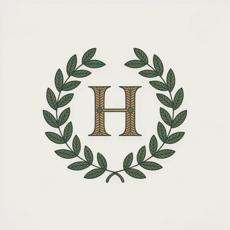 Victorian Monogram H Embroidery Patch