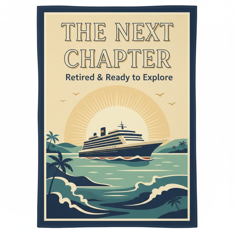 Elegant Retirement Travel Blanket Art