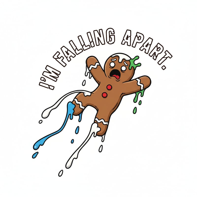 Bold Gingerbread Man Yelling