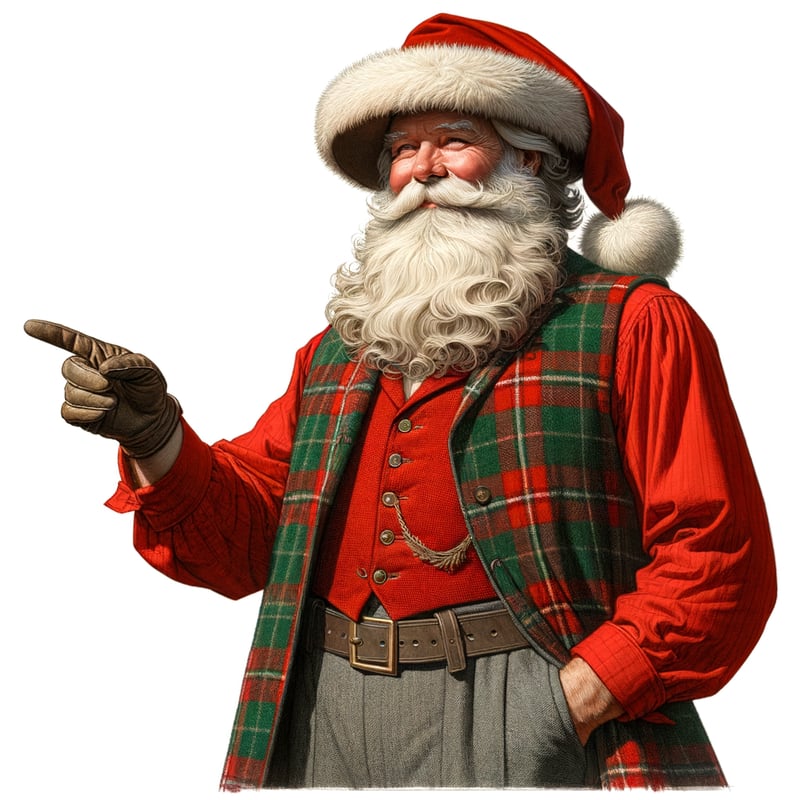 Classic Santa Claus in Traditional Attire