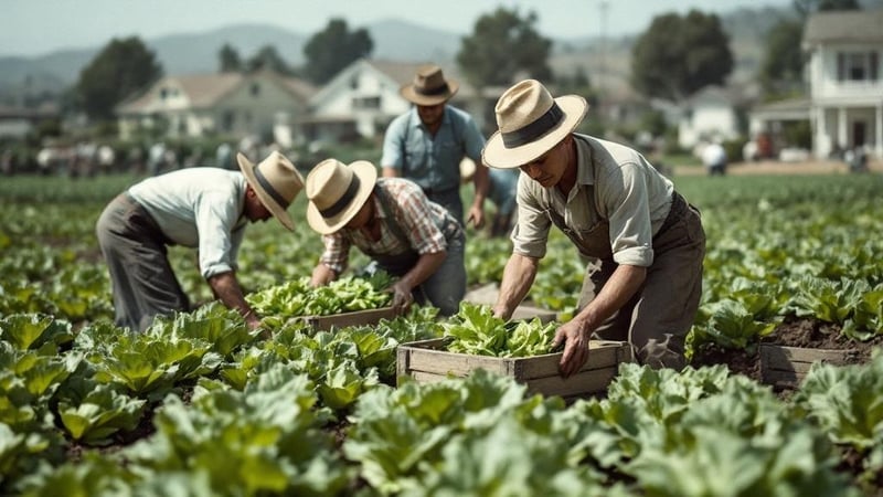 1930s Salinas Valley Lettuce Harvest