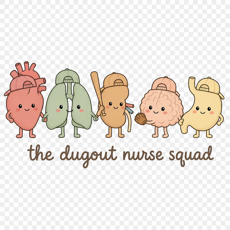 Cute Organ Squad Cartoon Icons
