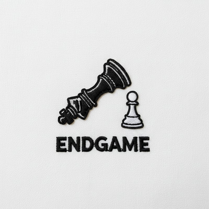 Chess Endgame Embroidery Design