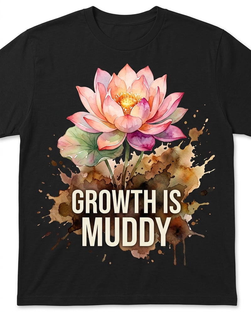 Watercolor Lotus T-Shirt Design