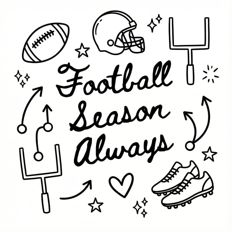 Football Season Doodle Design