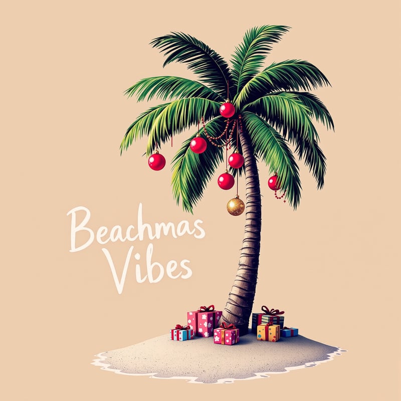 Beachmas Vibes Palm Tree Decor