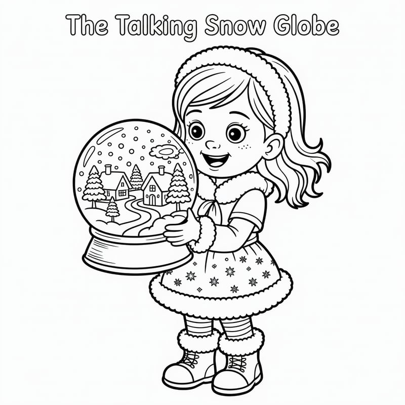 Whimsical Holiday Coloring Page