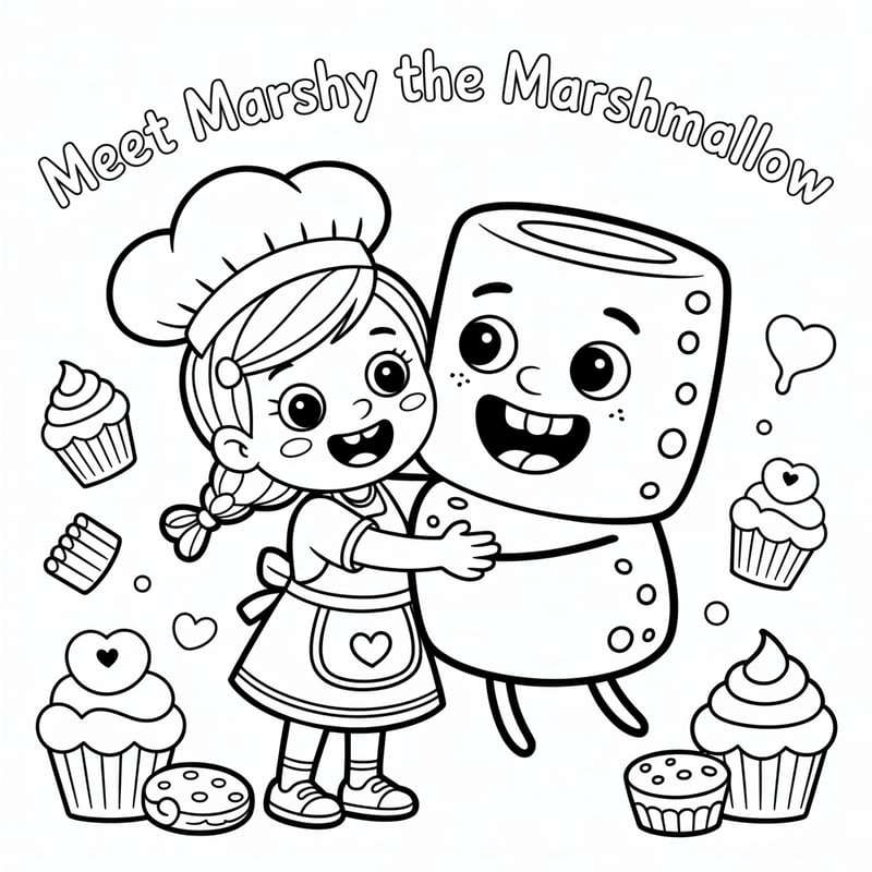 Bella and Marshy Coloring Page