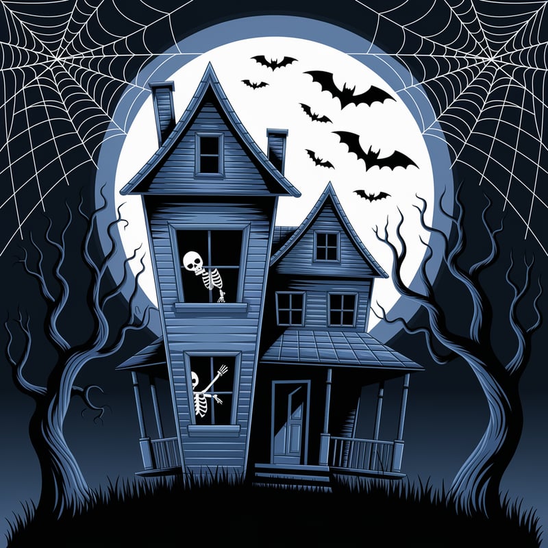 Creepy Haunted House Scene