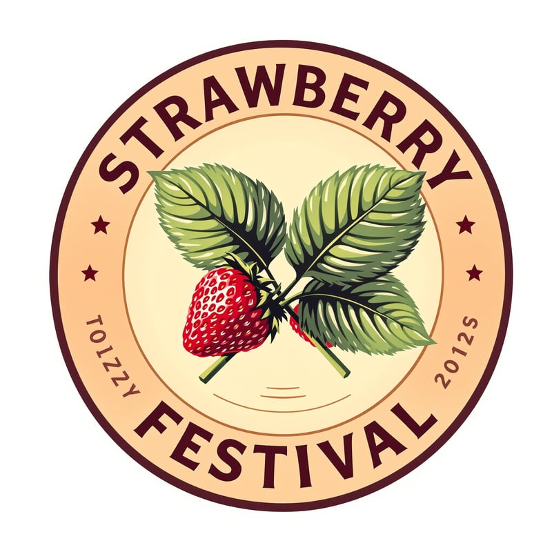 Strawberry Festival Retro Badge