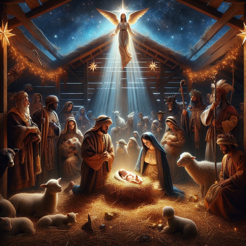 Photorealistic Nativity Scene